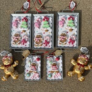 Holiday Time Gingerbread Ornament Set (7) - NWT